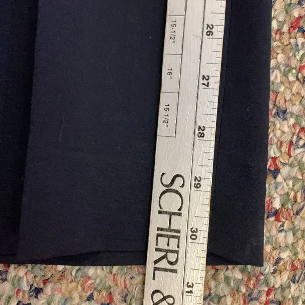 John Varvatos Men's Navy Blue Wool Star USA Flat Front Dress Pants Size 34 X 30
